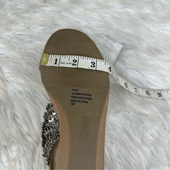 Thalia Sodi Women's Tan Embellished Tacey Open Toe Zip Wedge Sandals US 11M - Picture 14 of 15